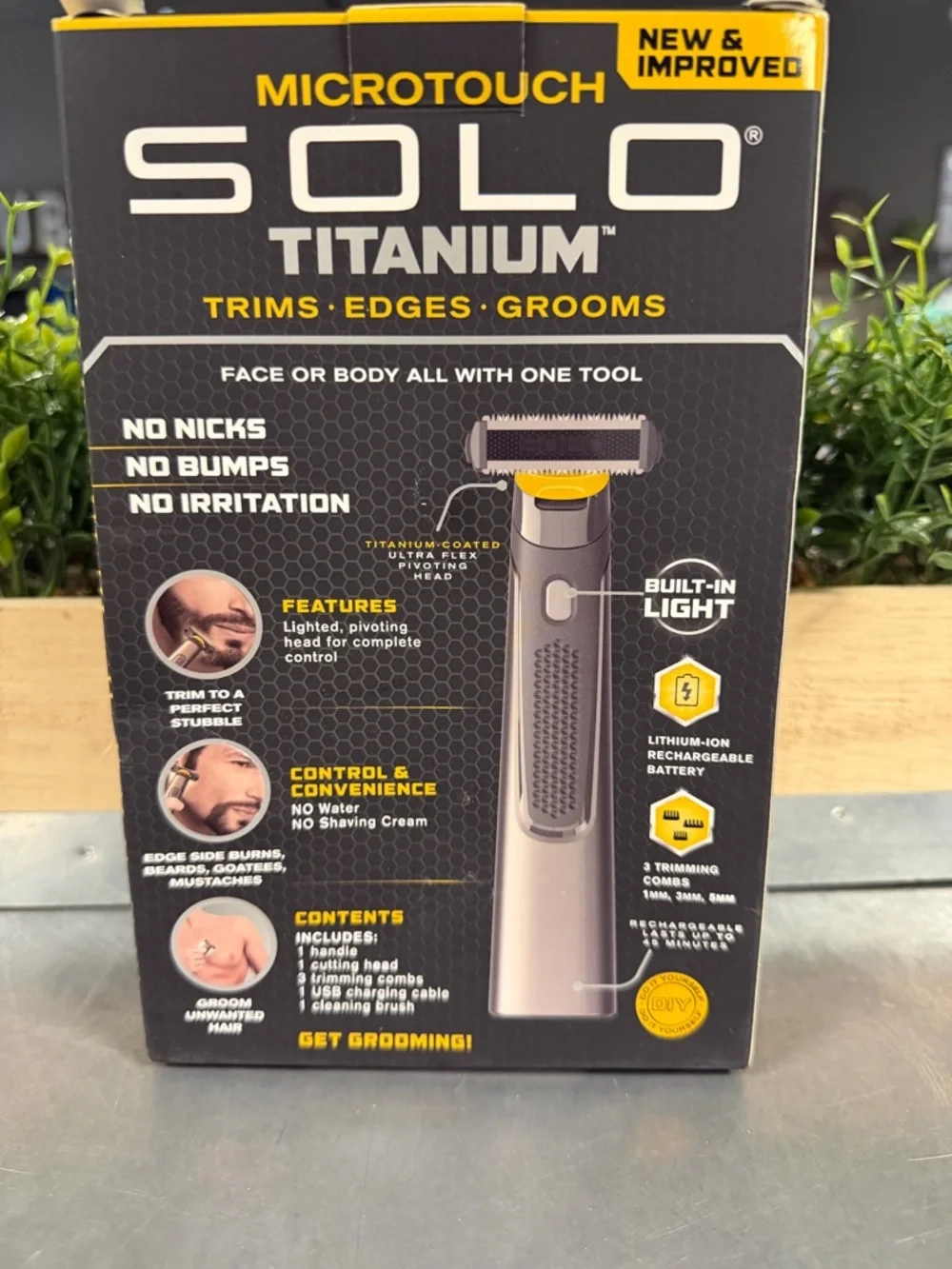 MicroTouch SOLO Titanium Rechargeable Razor, NEW - Picture 4 of 7